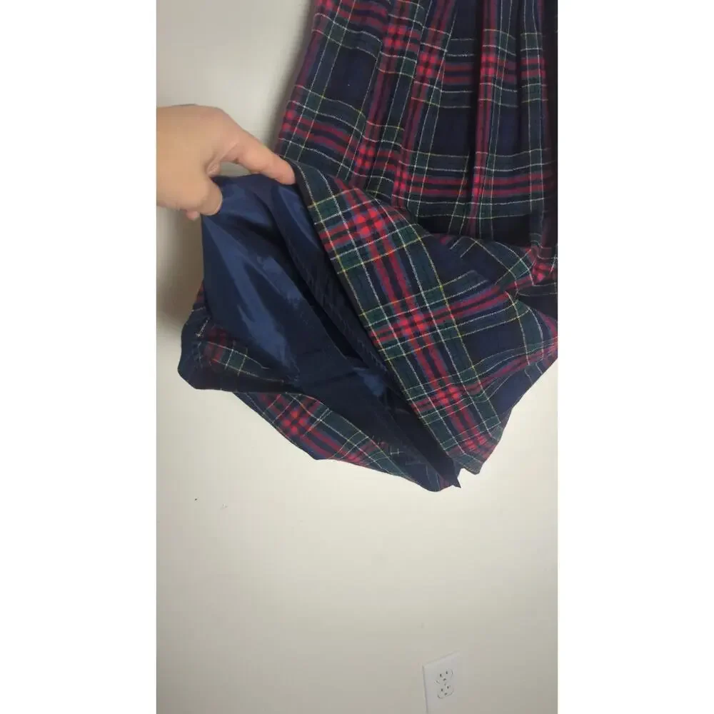 VTG 1970's Pendleton Allison Tartan Virgin Wool Skirt & Scarf Small